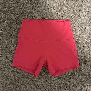 hot pink lulu lemon biker shorts